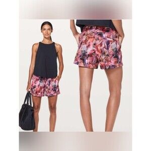 Lululemon Spring Break Away Shorts 3” 4-Way Stretch Sun Dazed Multi Pink Size 4
